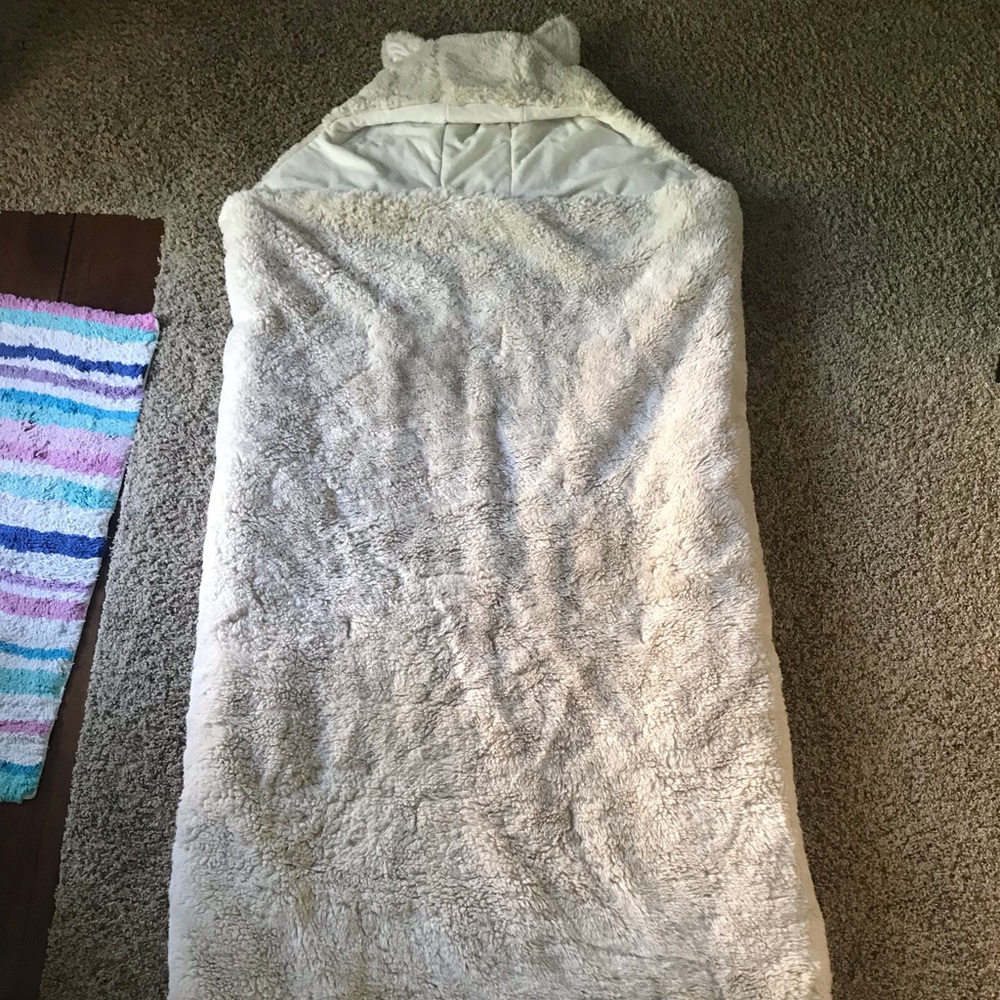 Never before used pottery barn sleeping bag